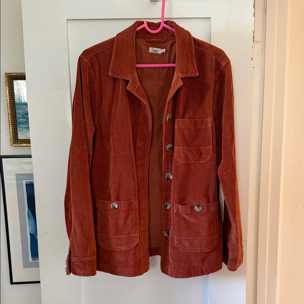 Faherty Women's Corduroy Utility Jacket - Rust